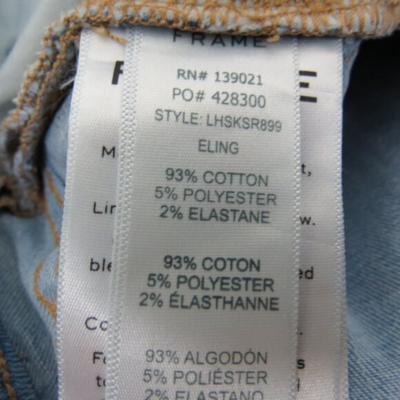 FRAME DENIM Women's Light Wash Le High Skinny Ankle Jeans Raw Hem 26 - Picture 10 of 11